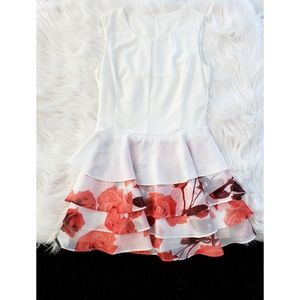 Emu White Orange Floral Dress